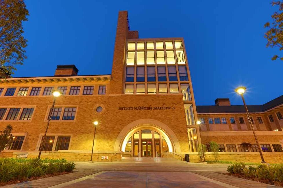 Seidman Center at night